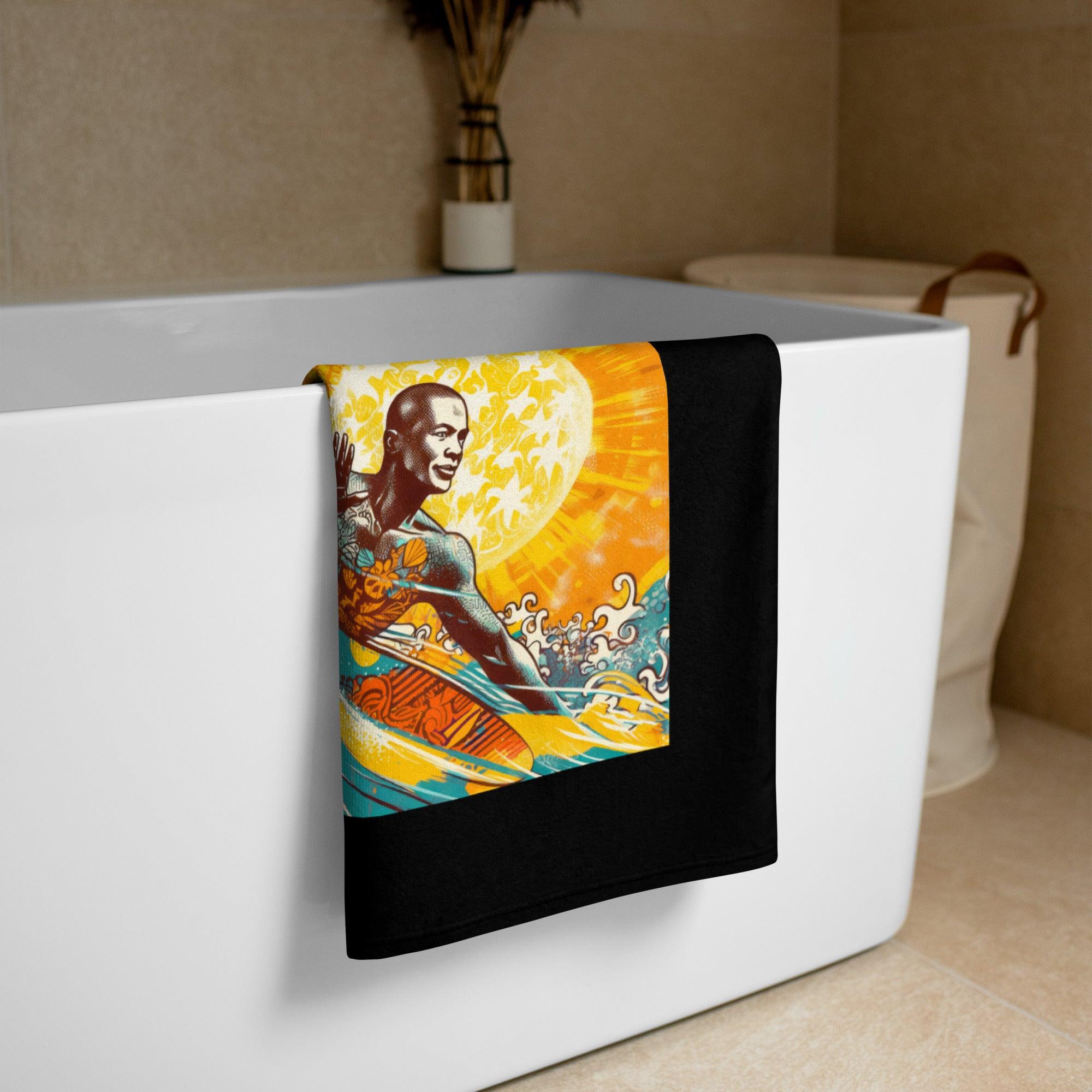 Luxurious Surfing 5 18 Towel with elegant surf-inspired motifs for a sophisticated beach experience.