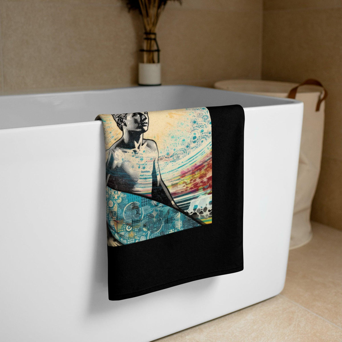 Retro Surf Vibes Bath Towel Ride The Waves Of Nostalgia - Beyond T-shirts