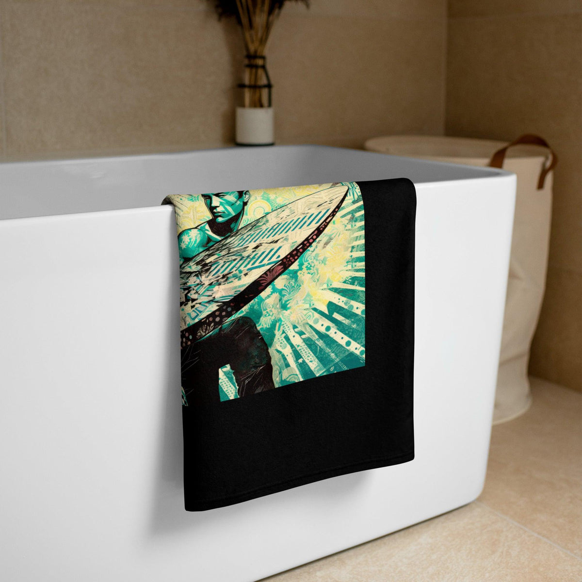 Surf's Paradise Bath Towel Dive Into Coastal Luxury - Beyond T-shirts