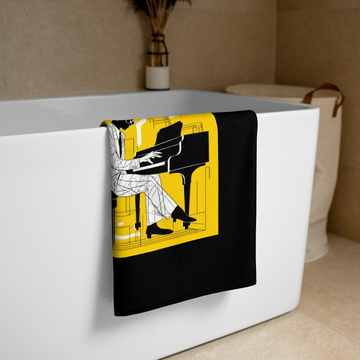 Vintage Vinyl Vibes Bath Towel - Beyond T-shirts