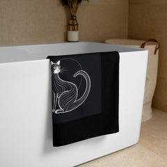 Towel with Charming Chartreux Design