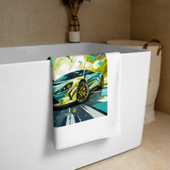 Vintage Car Elegance Bath Towel