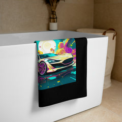 Urban Drive Scene Bath Towel