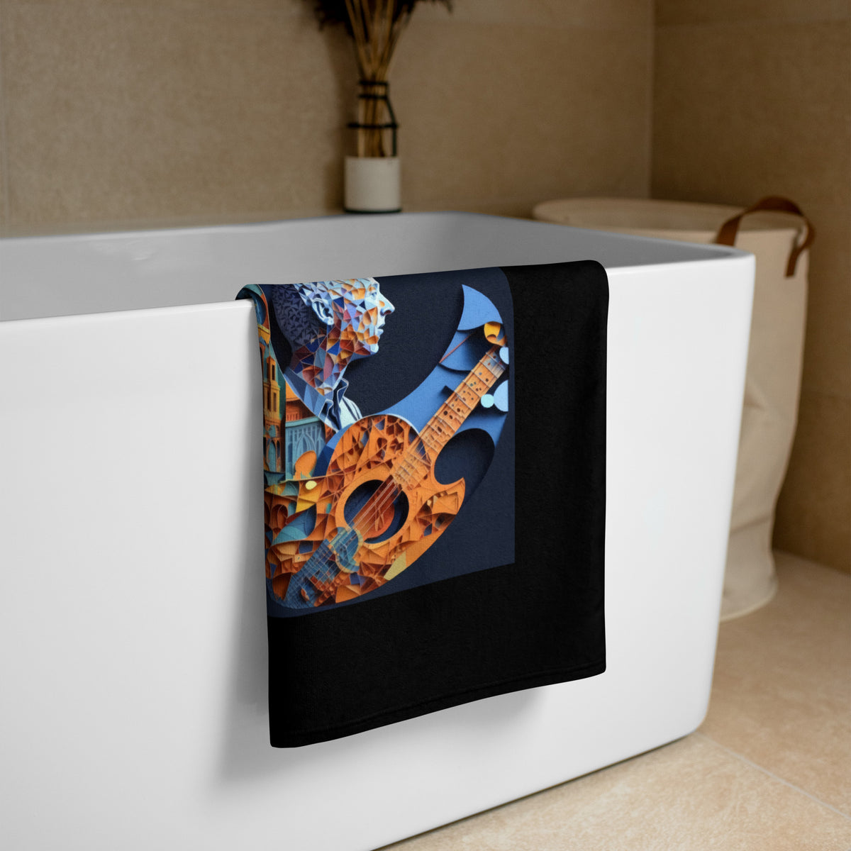 Percussion Wave Bath Towel