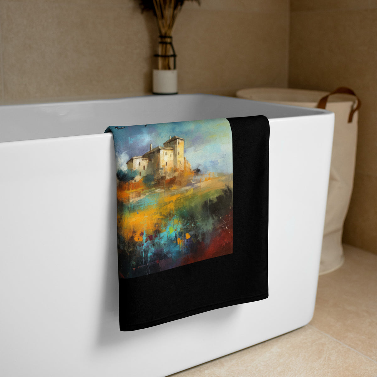 Enchanted Garden Landscape Bath Towel