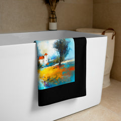 Urban Skylinescape Landscape Bath Towel