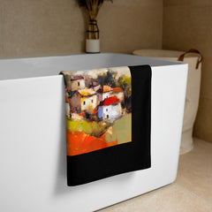 Autumn Harvest Landscape Bath Towel