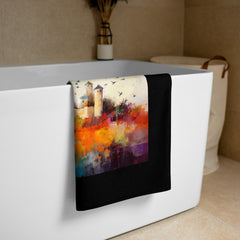 Serene Water Reflections Landscape Bath Towel