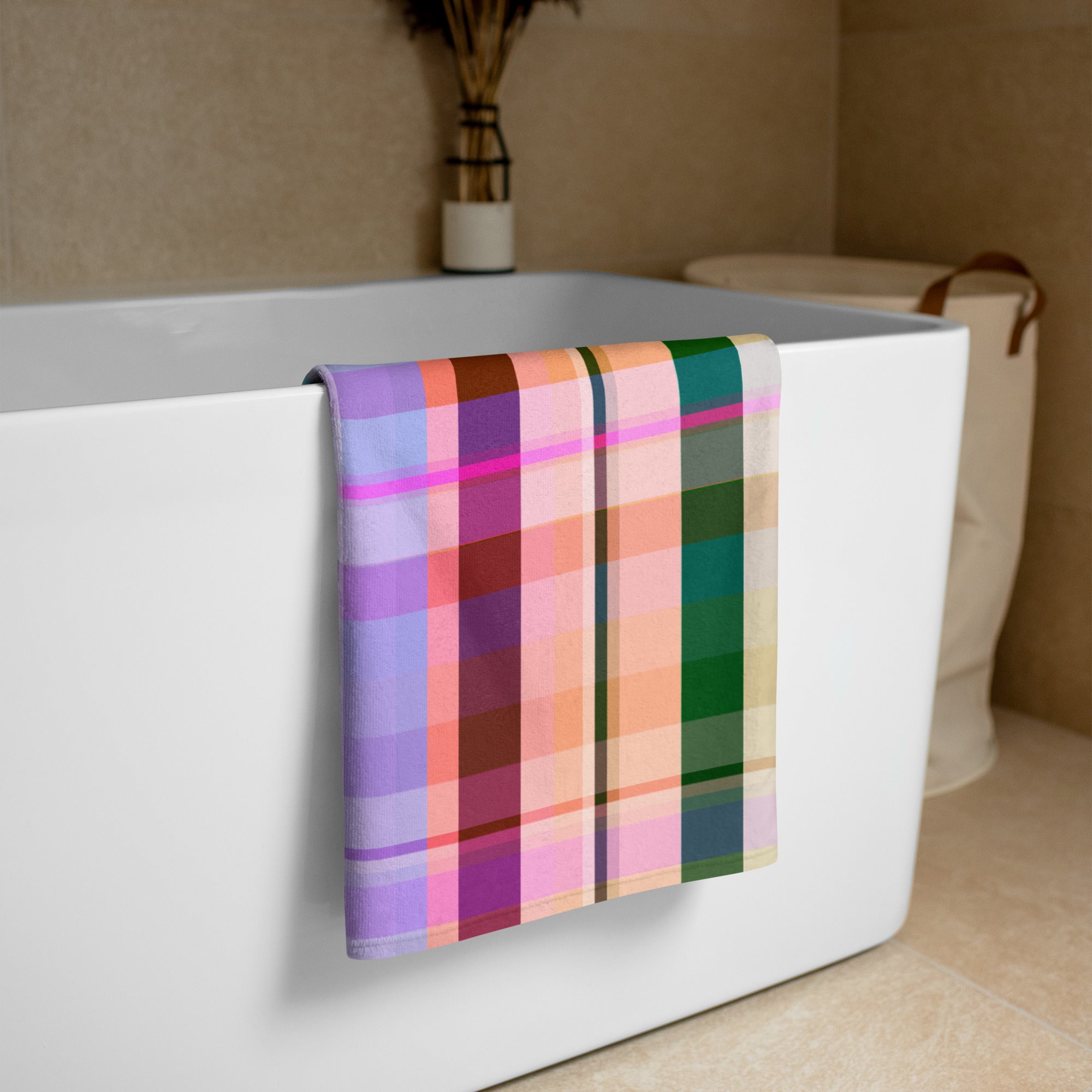 Ultra-soft bath towel in neon colors, adding a luminous touch to your daily bath routine.