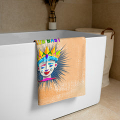 Close-up of the soft and absorbent Frosted Kingdom Bath Towel.





