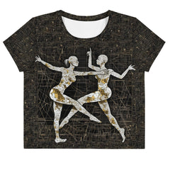 Sultry Women's Dance Expression All-Over Print Crop Tee - Beyond T-shirts