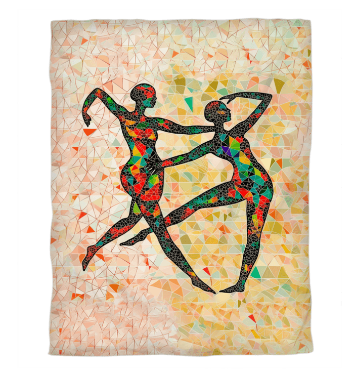 Close-up of Sultry Women's Dance Expression Duvet Cover with artistic design.