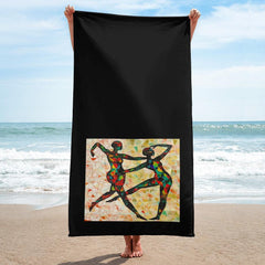 Sultry Women's Dance Expression Towel - Female dancer using towel