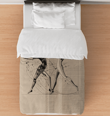 Sultry dance style bedding, perfect for a modern elegant decor.