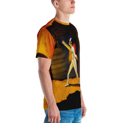 SurArt107 Men's T-Shirt displayed on hanger against plain background