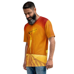 Surart108 men's t-shirt laid flat to highlight the design and color.
