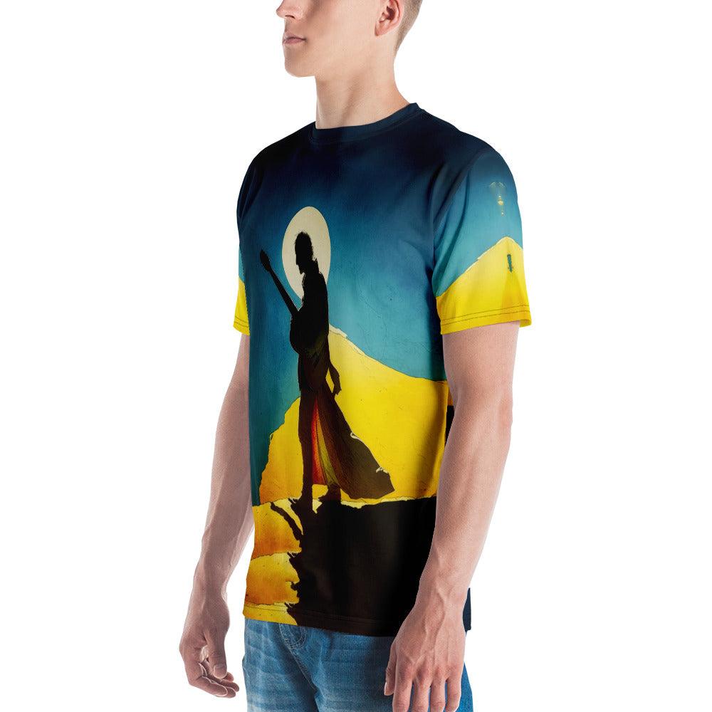 Back view of Surart113 Men's T-Shirt highlighting the unique design