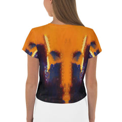 Trendy SurArt 79 crop tee with colorful print.