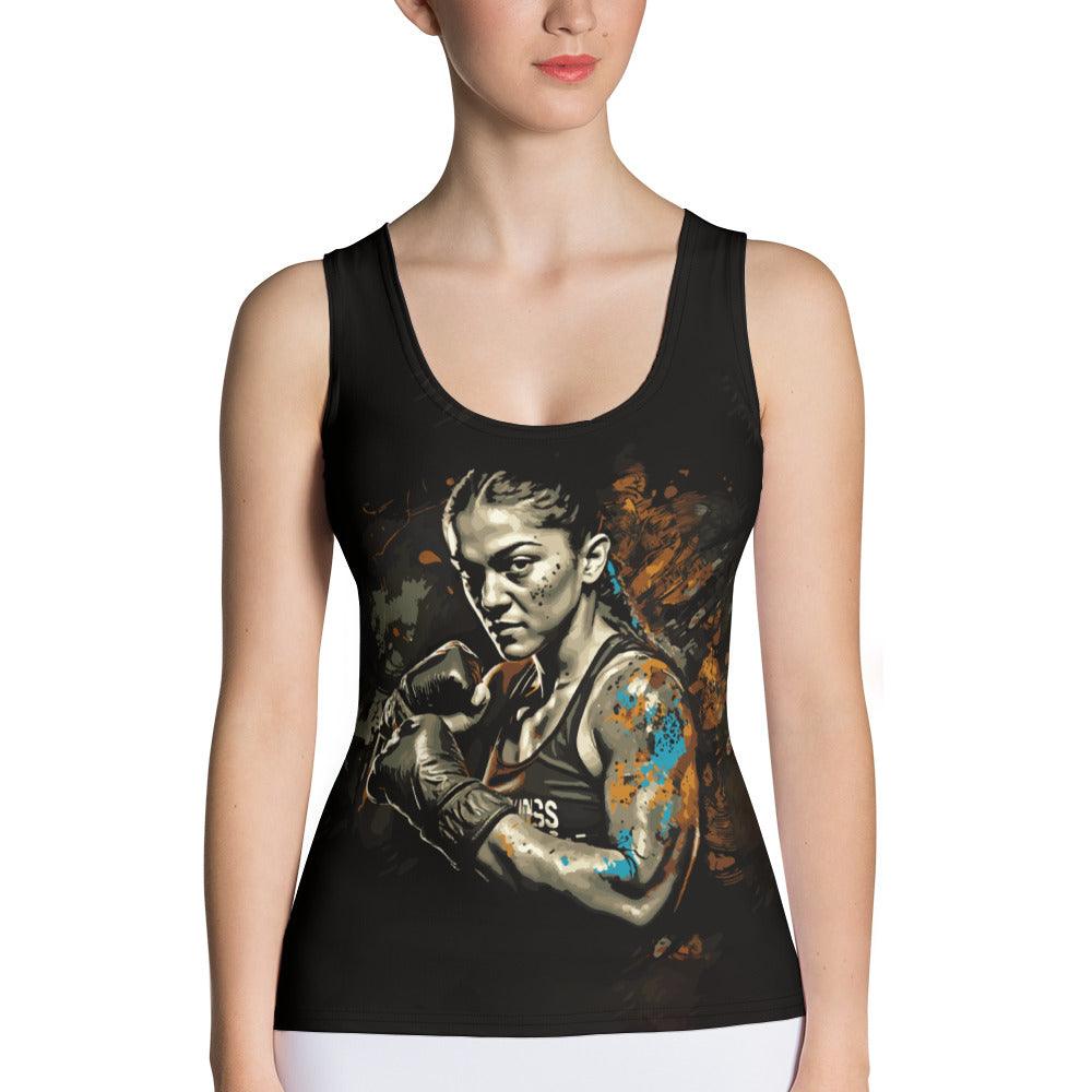 Sweat, Strength, Determination Sublimation Cut & Sew Tank Top - Beyond T-shirts