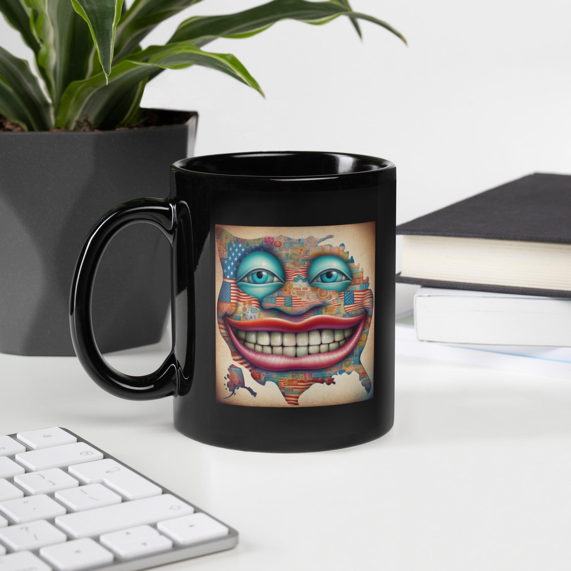 The American Dream Black Glossy Mug - Beyond T-shirts