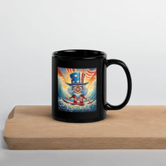 The American Frontier Black Glossy Mug - Beyond T-shirts