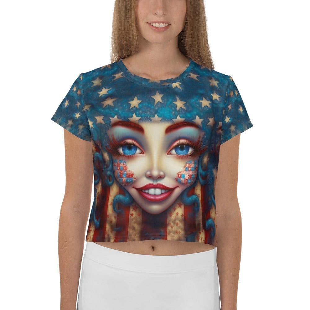 The American Legacy All-Over Print Crop Tee - Beyond T-shirts