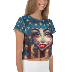 The American Legacy All-Over Print Crop Tee - Beyond T-shirts