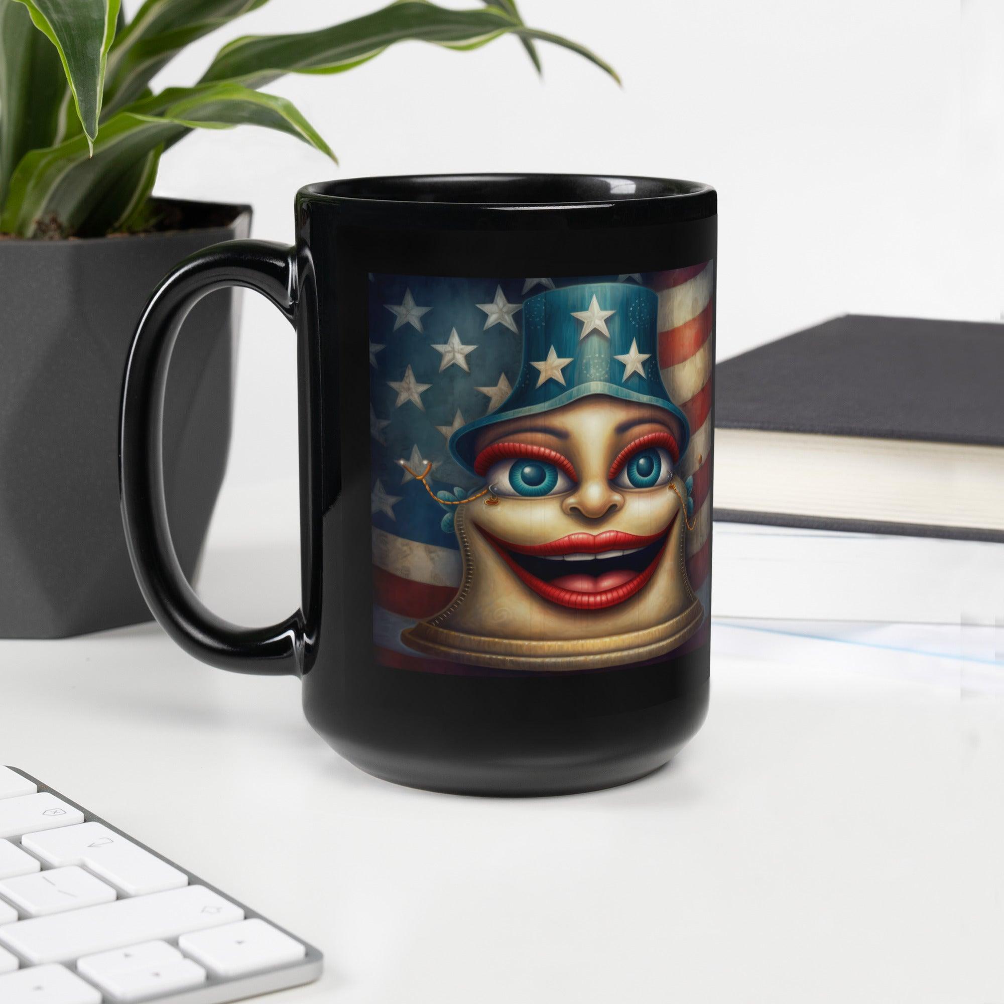 The American Story Black Glossy Mug - Beyond T-shirts