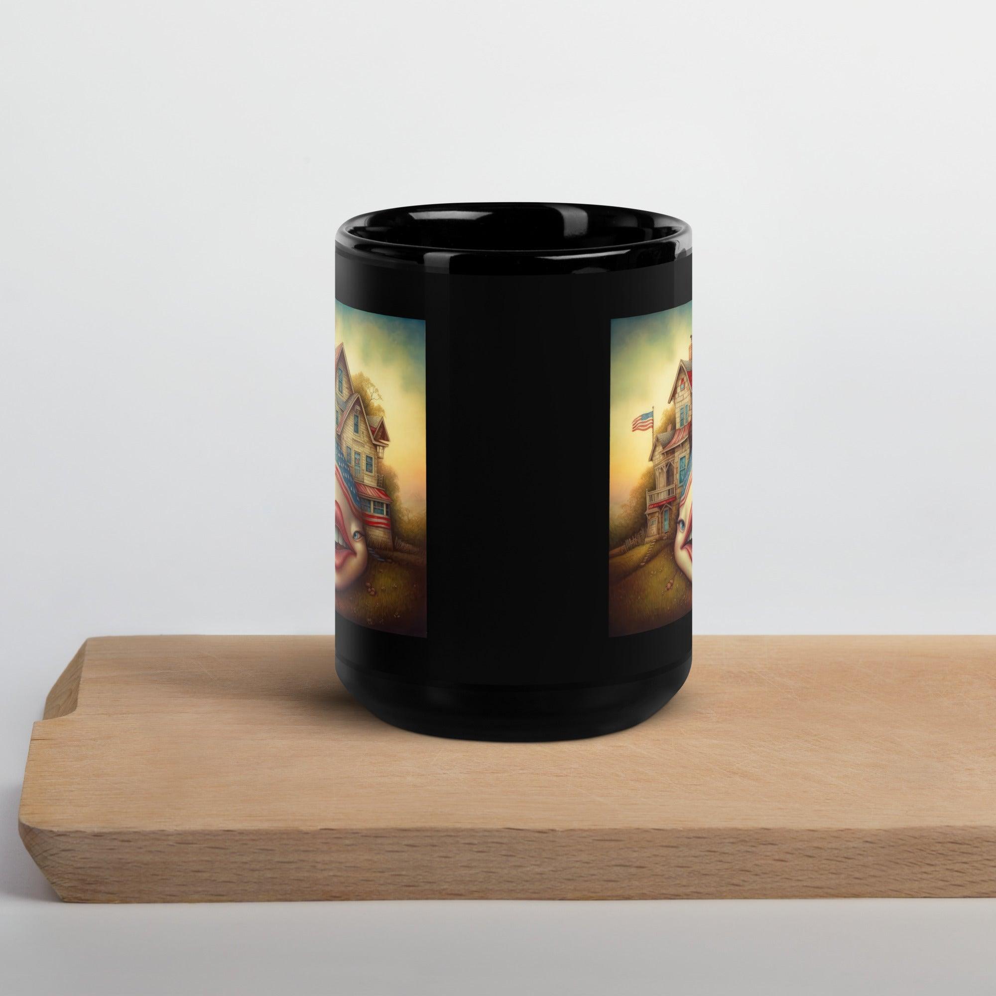 The American Way Black Glossy Mug - Beyond T-shirts