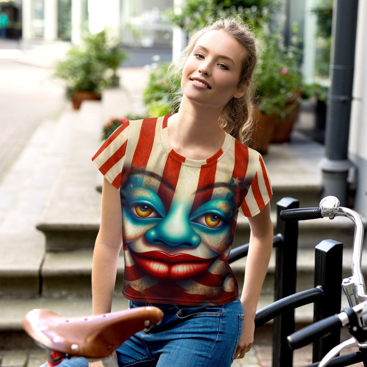 The American West All-Over Print Crop Tee - Beyond T-shirts