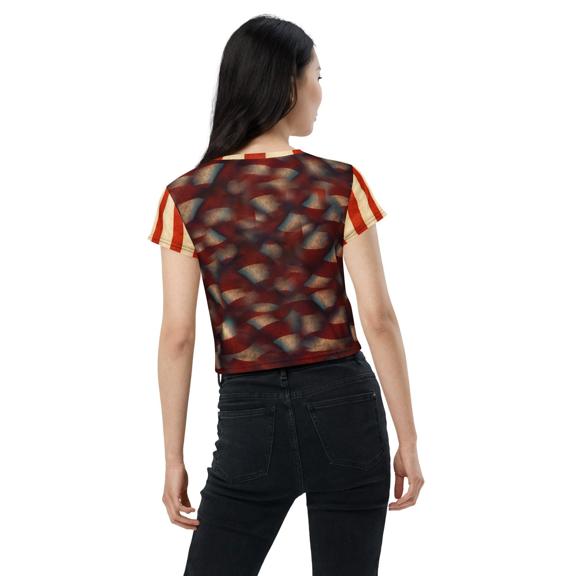 The American West All-Over Print Crop Tee - Beyond T-shirts