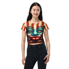 The American West All-Over Print Crop Tee - Beyond T-shirts