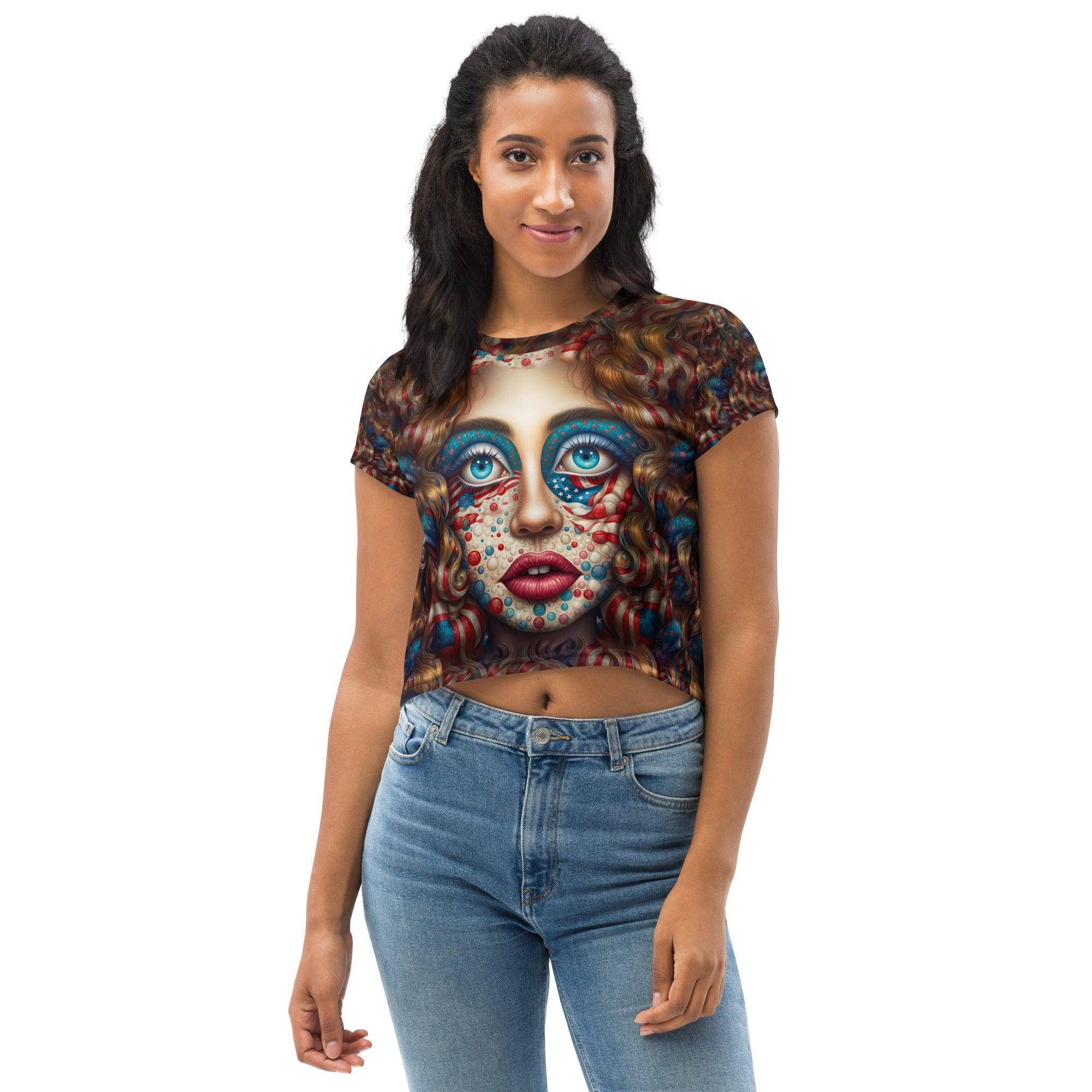 The Great American Outdoors All-Over Print Crop Tee - Beyond T-shirts