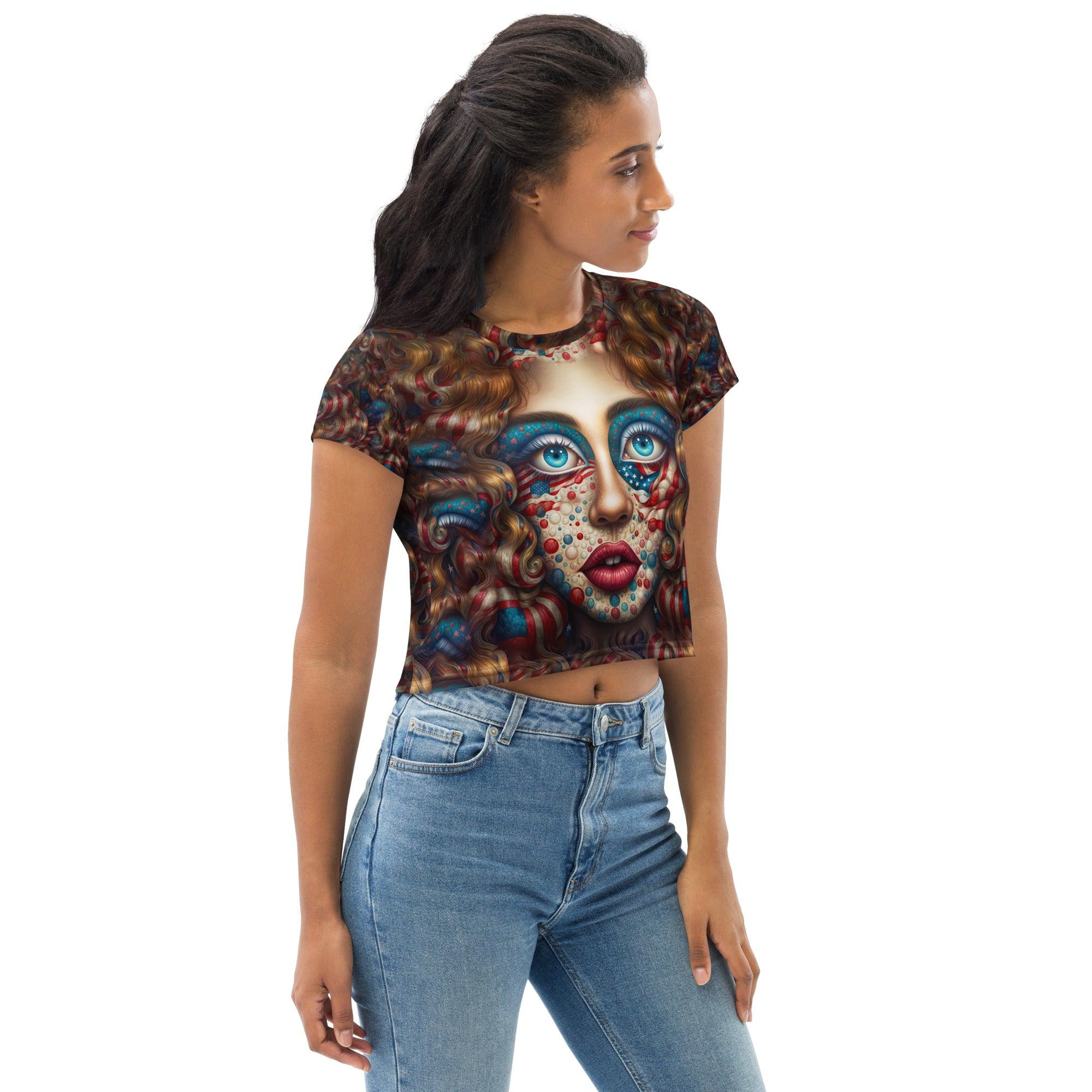 The Great American Outdoors All-Over Print Crop Tee - Beyond T-shirts