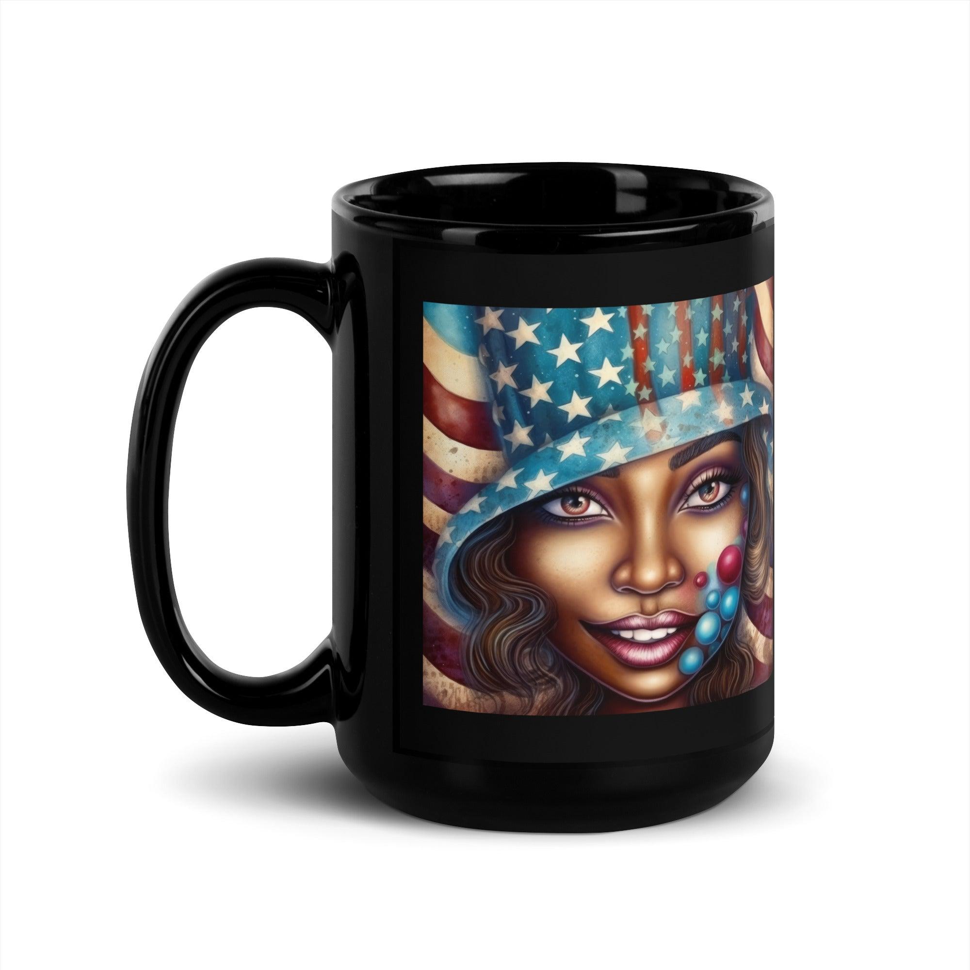 The Spirit Of '76 Black Glossy Mug - Beyond T-shirts