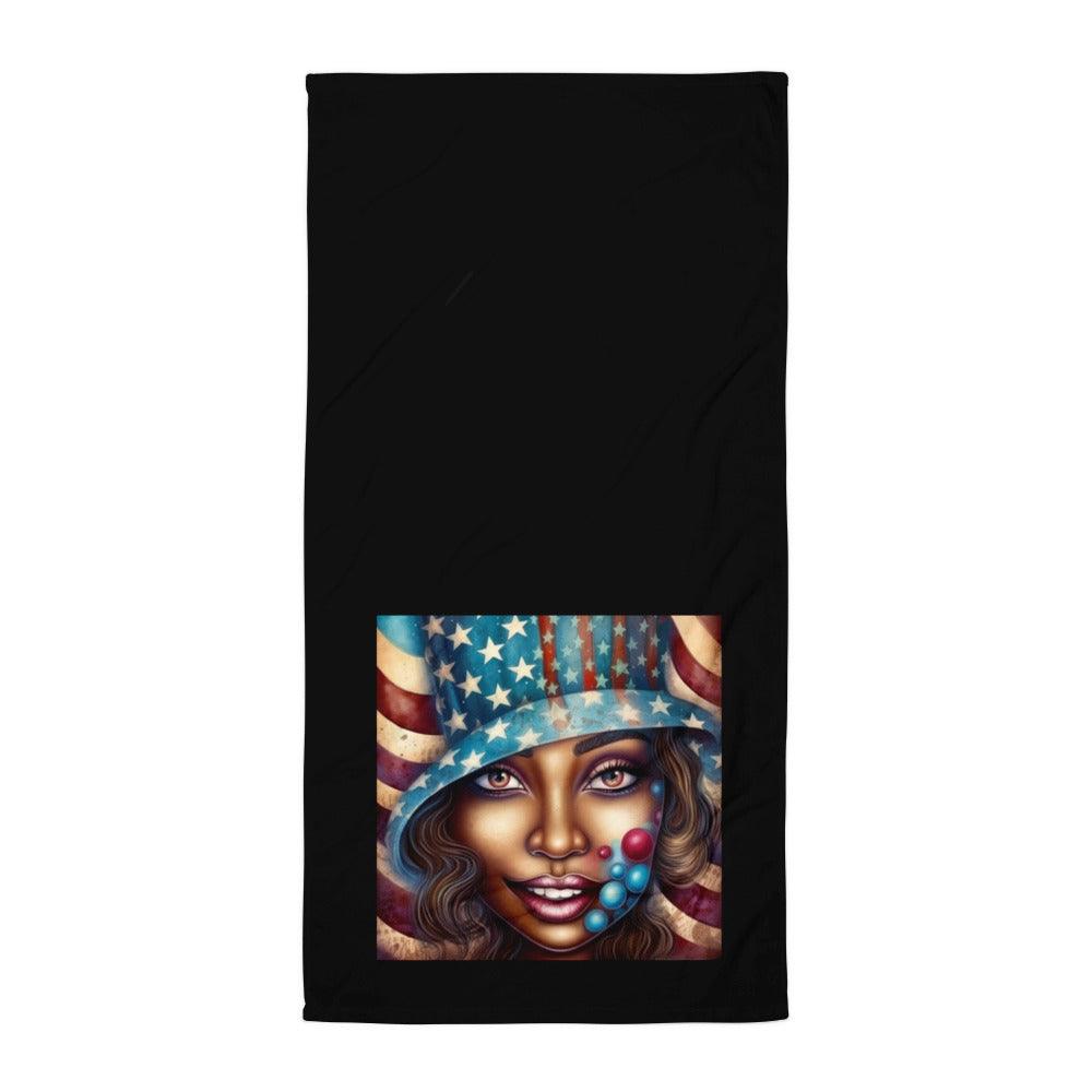 The Spirit Of '76 Towel featuring American flag design, ideal for beach and outdoor.