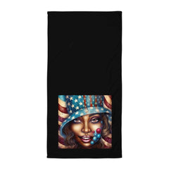 The Spirit Of '76 Towel featuring American flag design, ideal for beach and outdoor.