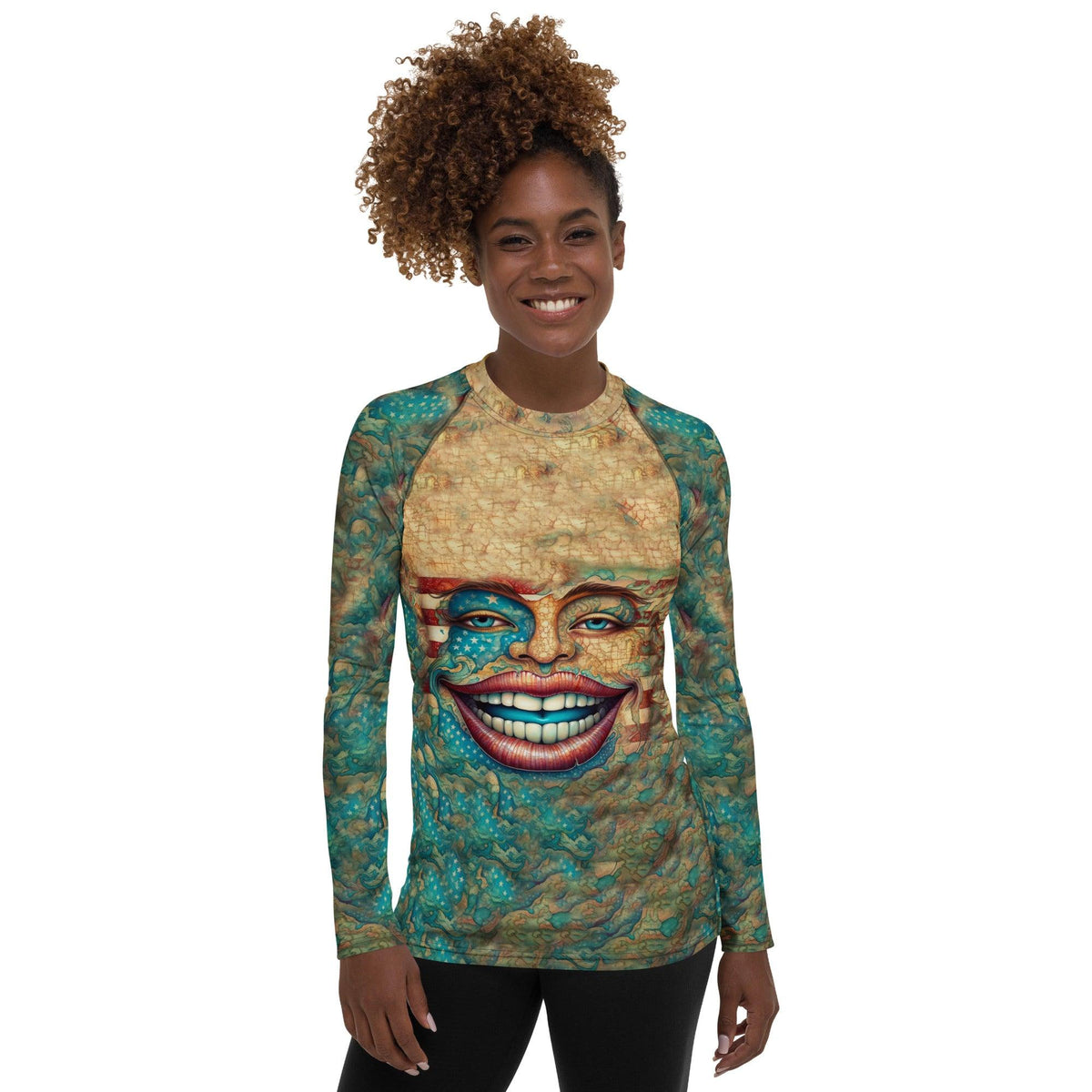 The United States Of Art Women's Rash Guard - Beyond T-shirts