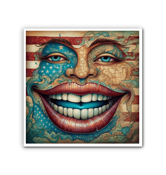 The United States Of Art Wrapped Canvas - Beyond T-shirts