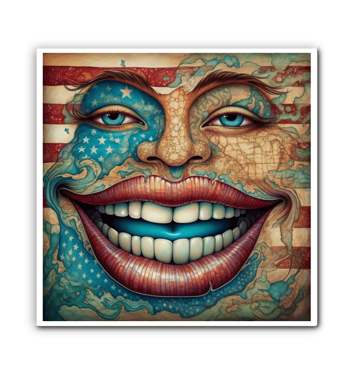 The United States Of Art Wrapped Canvas - Beyond T-shirts