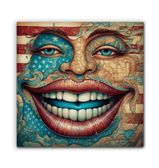 The United States Of Art Wrapped Canvas - Beyond T-shirts