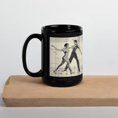 Side view of Theatrical Balletic Fashion Glossy Mug showcasing the design.