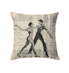 Elegant balletic fashion-inspired indoor pillow for stylish home decoration.