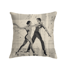 Theatrical-themed decorative indoor pillow enhancing living room elegance.