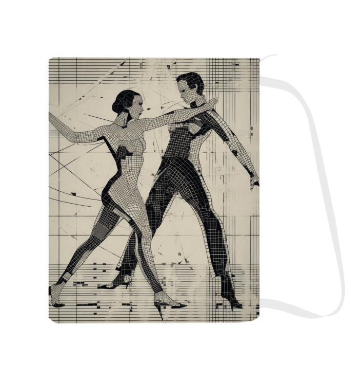 Durable and stylish laundry bag with theatrical balletic design.