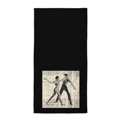 Elegant Theatrical Balletic Fashion Towel displayed in a luxurious bathroom setting.