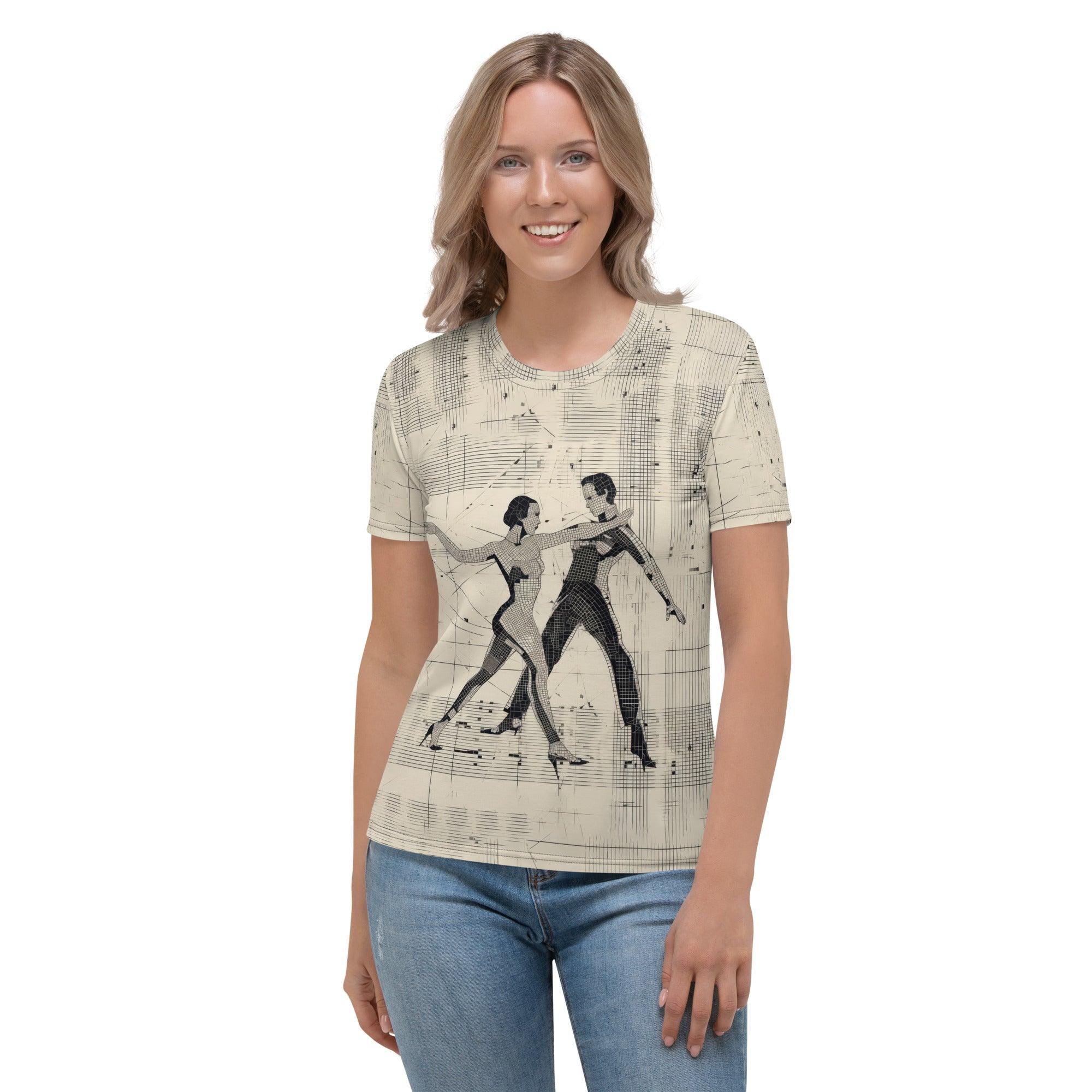 Elegant Theatrical Balletic Fashion T-shirt for Women.