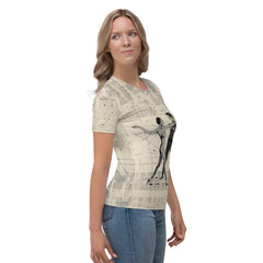 Balletic Inspired Fashionable Women's T-shirt in Elegant Design.