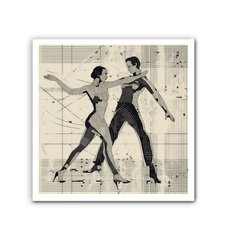 Elegant Balletic Art on Canvas for Home Decor