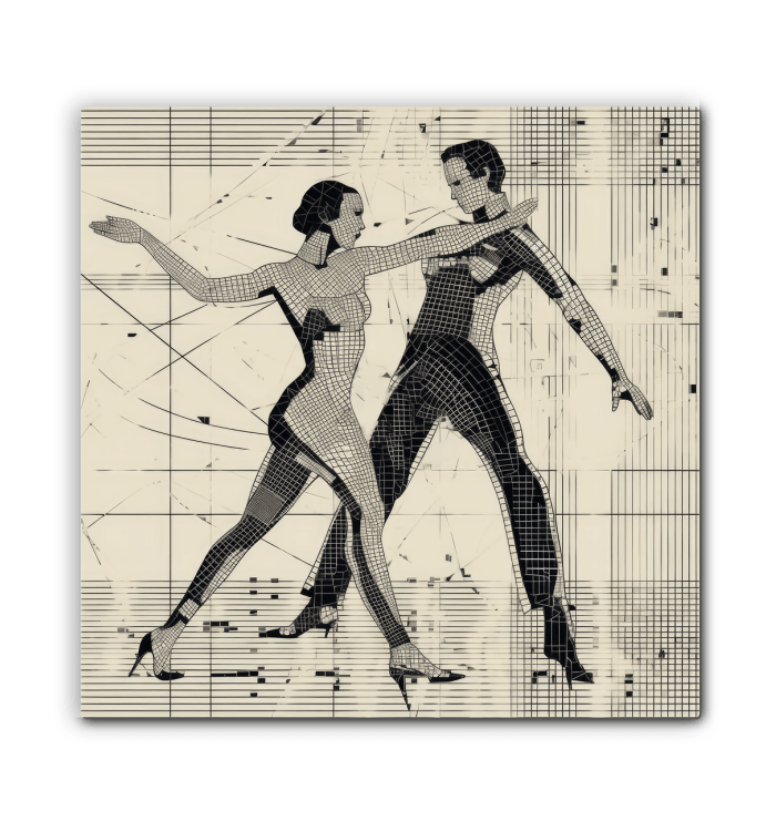 Theatrical Balletic Fashion WVibrant Balletic Fashion Art Canvas for Interior Designrapped Canvas - Beyond T-shirts